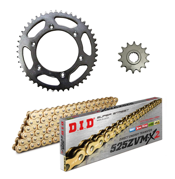 DID 530ZVM-X2 Gold Chain & 18/45T Steel Sprocket Kit [Hayabusa 08+]