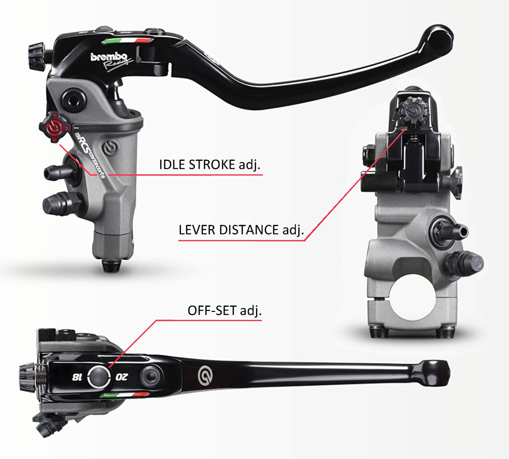 Brembo Radial Brake Master Cylinder - 19RCS CORSA CORTA Premium Kit