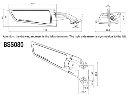 Rizoma Stealth Mirror [MV Agusta F3 800 17+]