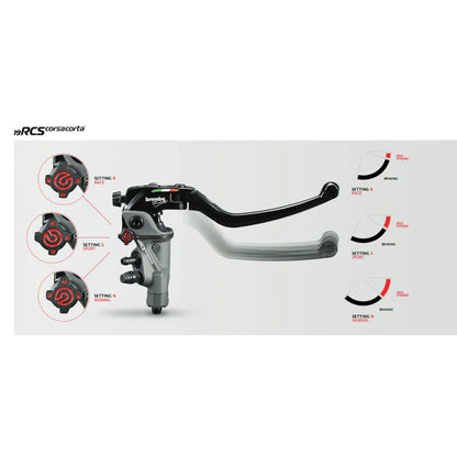 Brembo Radial Brake Master Cylinder - 19RCS CORSA CORTA Premium Kit