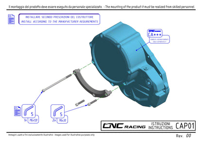 Aluminum Protection Slider for CNC Racing Ducati Clear Wet Clutch Cover [Ducati]