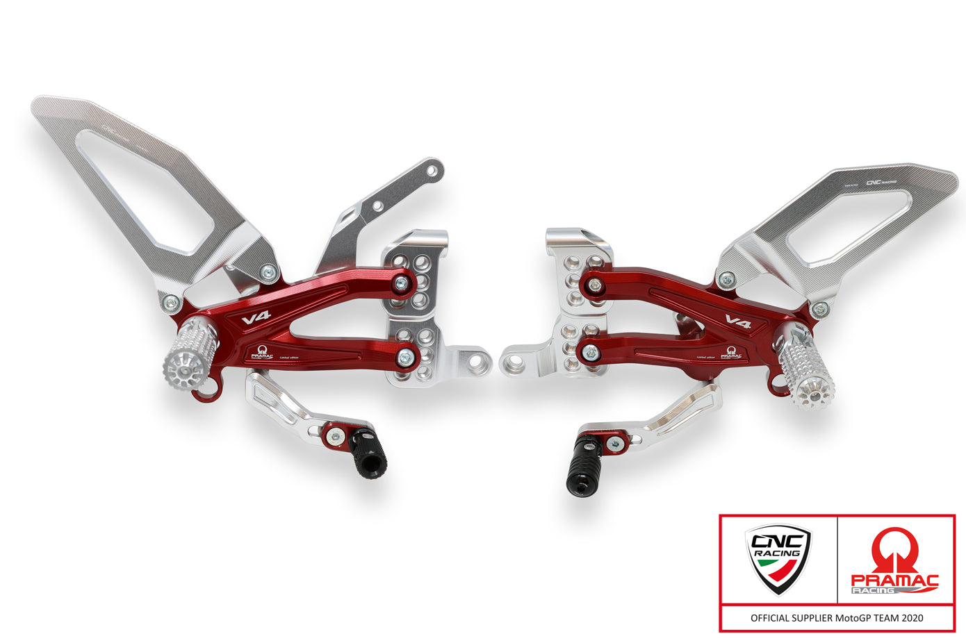 CNC Racing Adjustable Rearset - Team Pramac MotoGP LE [Streetfighter V4/S]