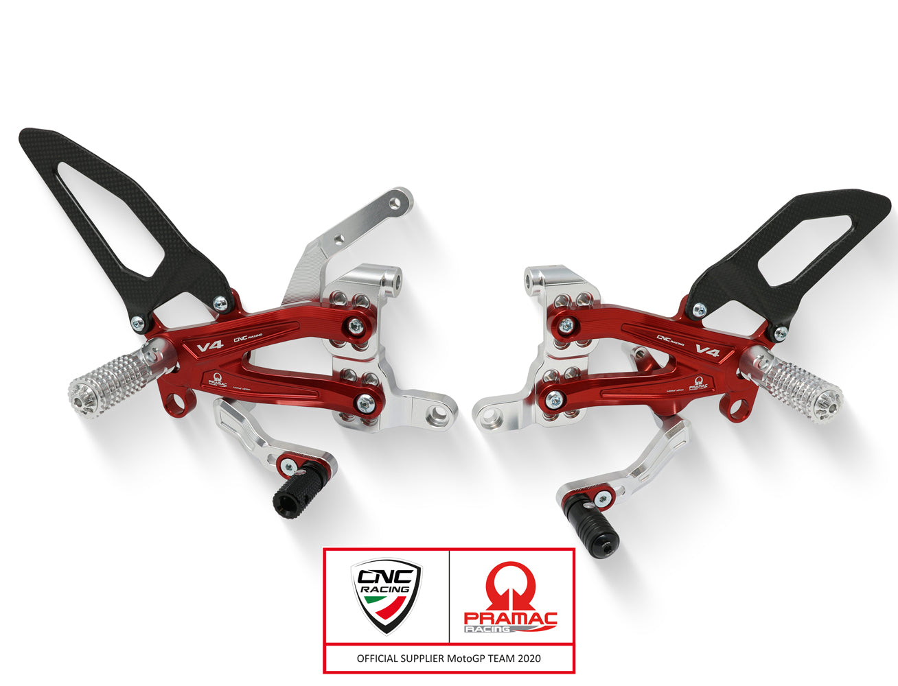 CNC Racing Adjustable Rearset - Team Pramac MotoGP LE [Streetfighter V4/S]