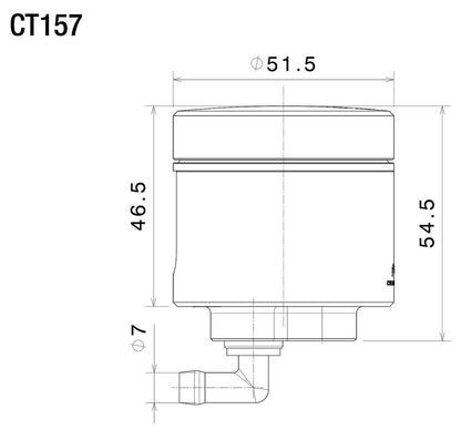 Rizoma Brake Fluid Reservoir Notch 'CT157' - Capacity 31 cm³