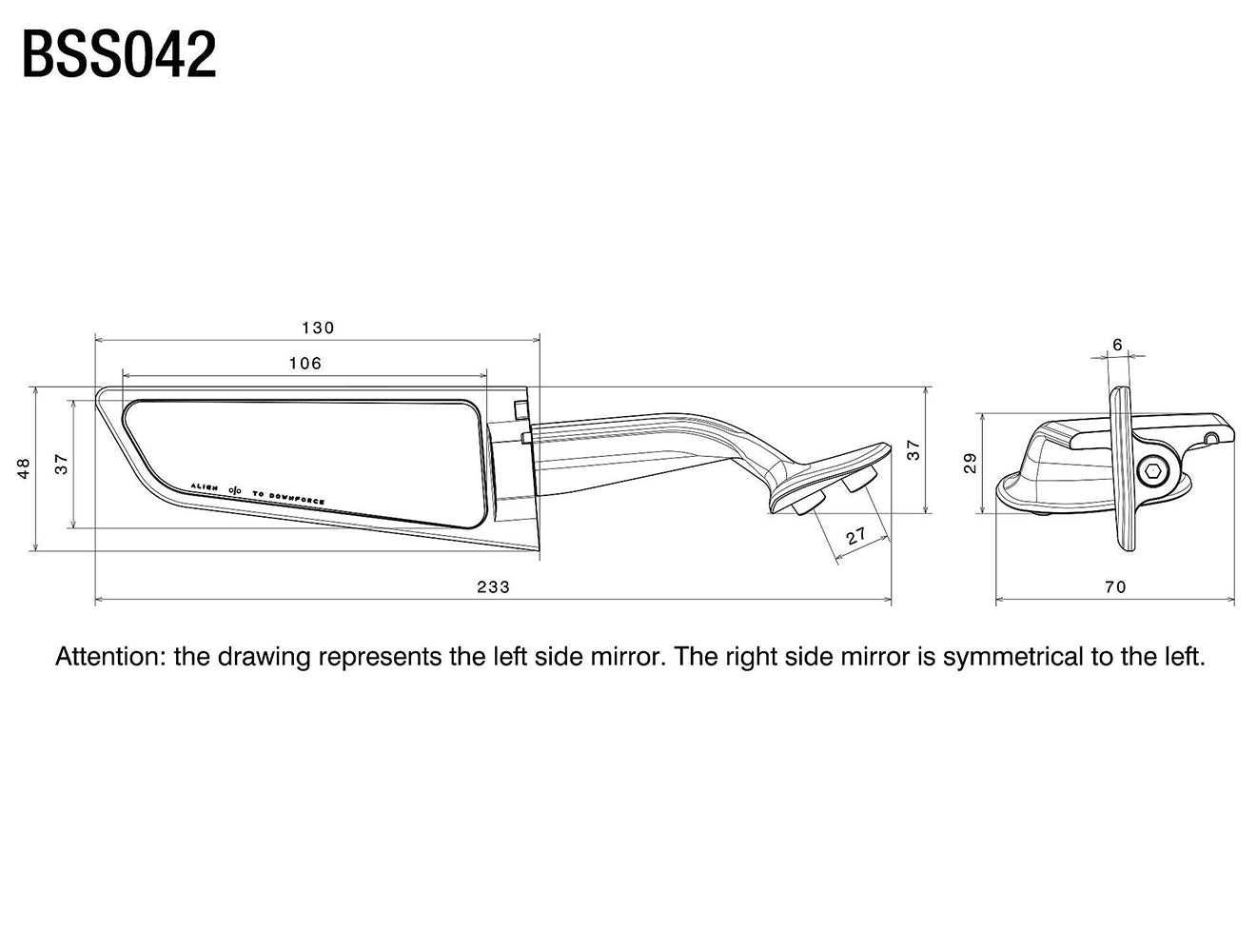 Rizoma Stealth Mirror [Panigale 959, 1199R 15-17, 1299]