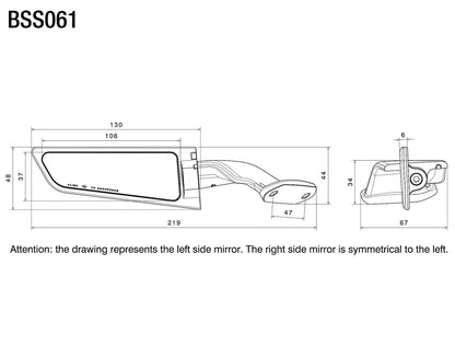 Rizoma Stealth Mirror [ZX-6R 09+]