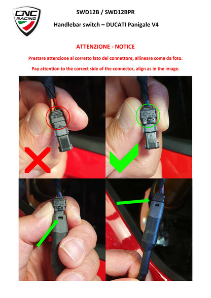 CNC Racing Left Hand Side Electric Switch - Track/Racing Version [Ducati]