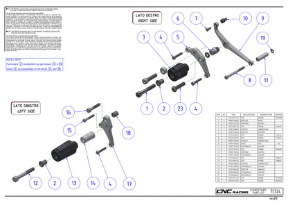 CNC Racing Engine Frame Sliders [Panigale V2, 959/1199/1299 Panigale]