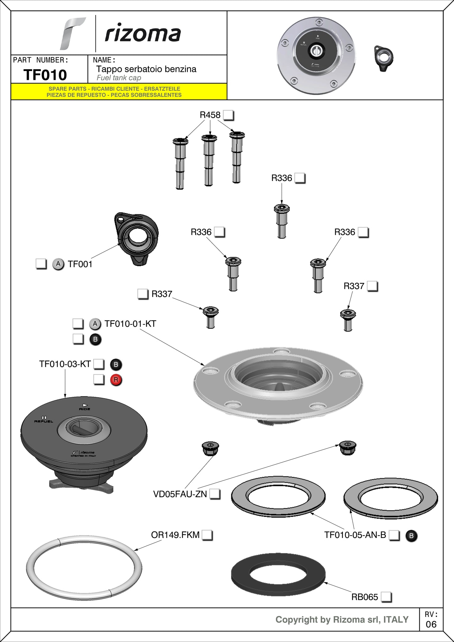 Rizoma Fuel Tank Cap [Kawasaki]