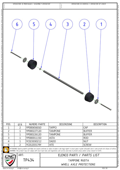 CNC Racing Rear Wheel Axle Sliders [Ducati (2) Check Description]