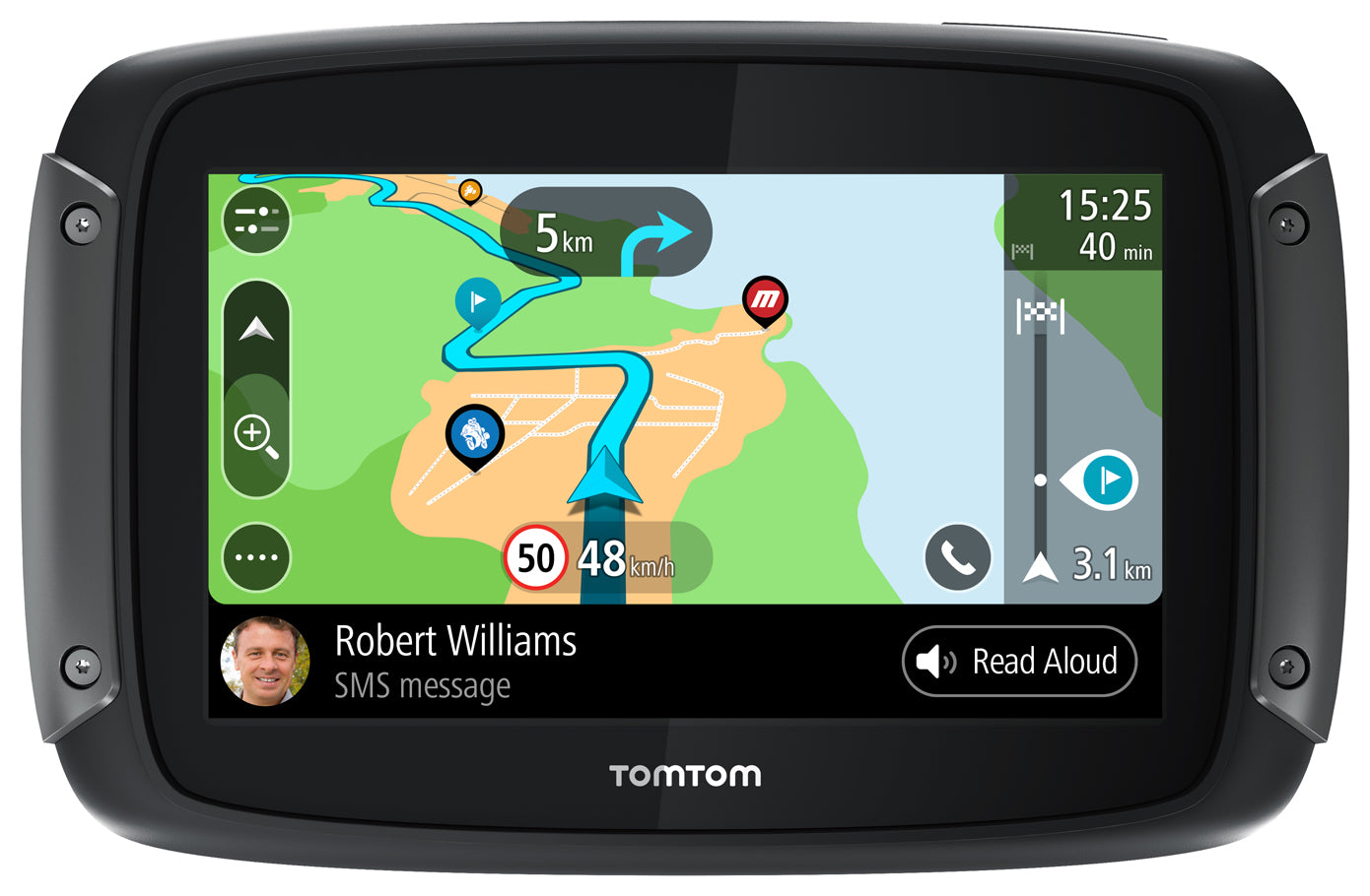 TomTom RIDER 550 World Maps Motorcycle and Car Navigator