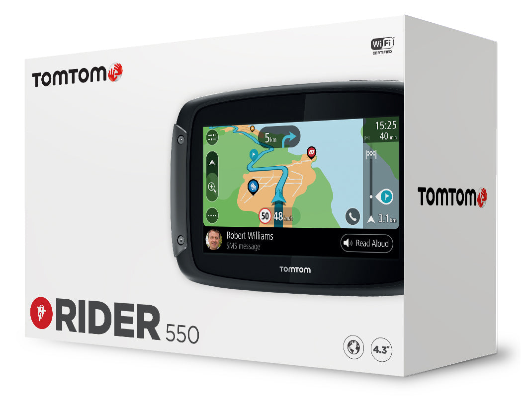 TomTom RIDER 550 World Maps Motorcycle and Car Navigator