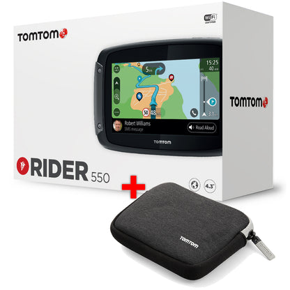 TomTom RIDER 550 World Maps Motorcycle and Car Navigator
